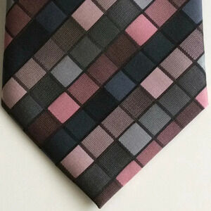 Geoffrey Beene Multicolored Hand Made Silk Tie